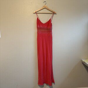 Vintage Cache Pink Beaded Maxi Dress Size 2